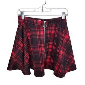 Hot Topic Plaid A-line mini skirt Small
